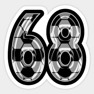 Soccer Number 68 Soccer Jersey #68 Soccer Mom Player Fan Sticker